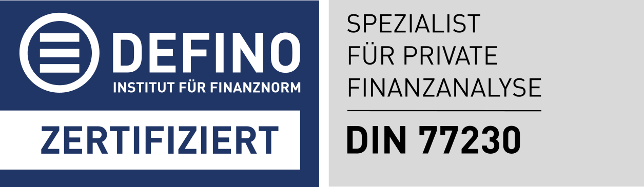 DIN 77230 DEFINO Institut für Finanznorm zertifiziert, Spezialist für private Finanzanalyse nach DIN 77230